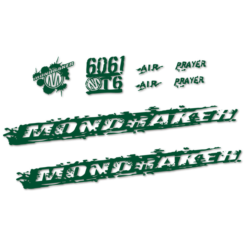 Stickers for Mondraker Prayer 2010-2014, Frame vinyl decals - Dark Green