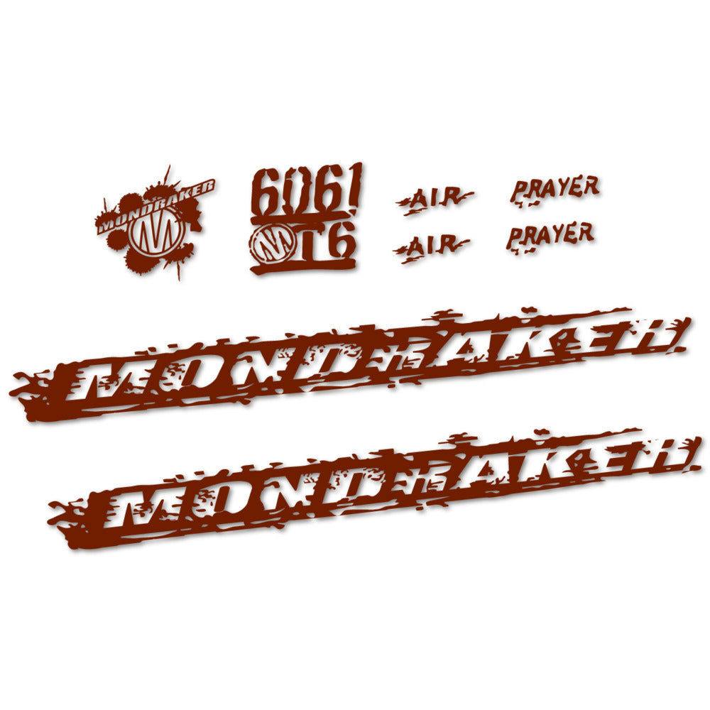 Stickers for Mondraker Prayer 2010-2014, Frame vinyl decals - Brown