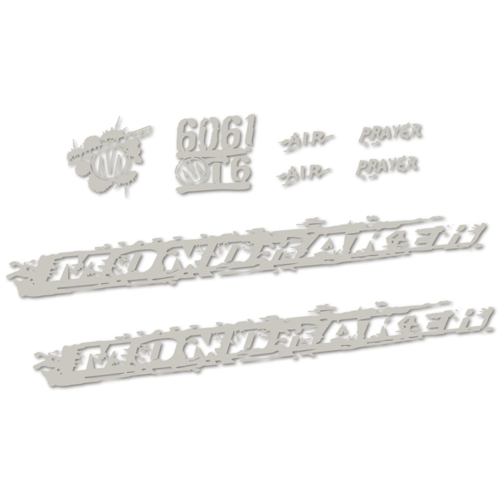 Stickers for Mondraker Prayer 2010-2014, Frame vinyl decals - Light Grey