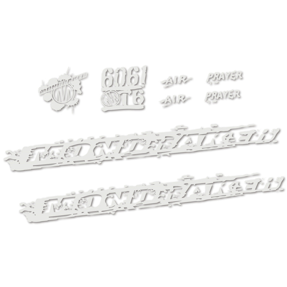 Stickers for Mondraker Prayer 2010-2014, Frame vinyl decals - Pearl Grey