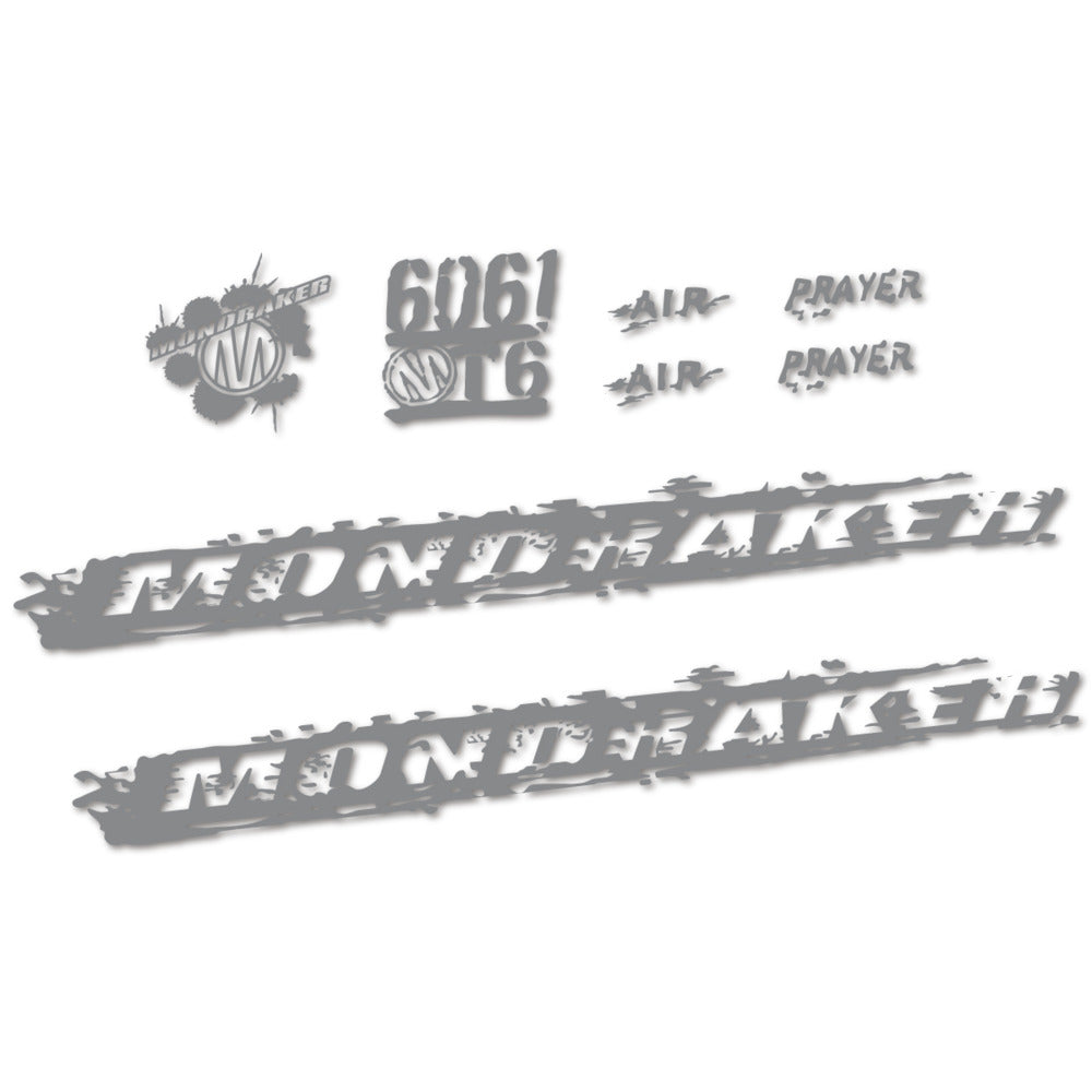 Stickers for Mondraker Prayer 2010-2014, Frame vinyl decals - Traffic Grey