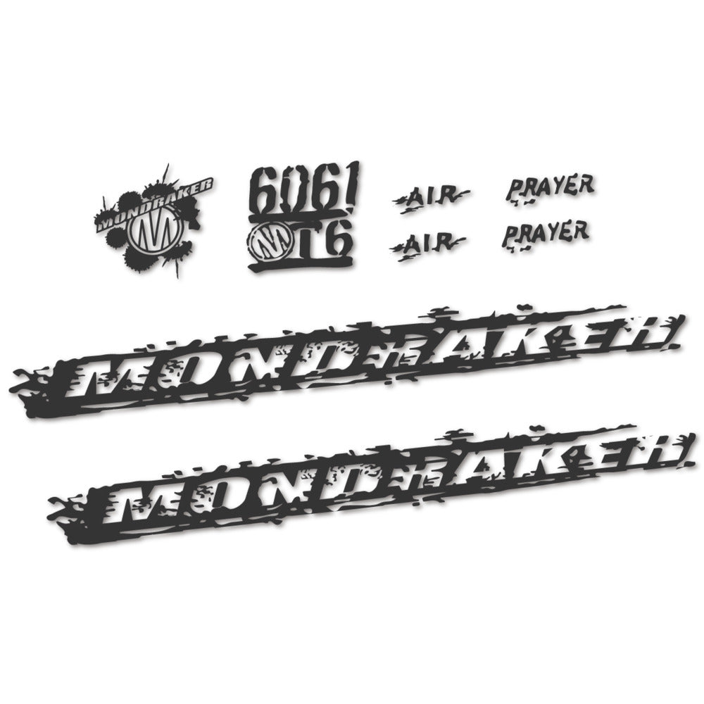 Stickers for Mondraker Prayer 2010-2014, Frame vinyl decals - Very Dark Grey