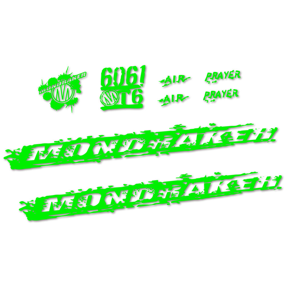 Stickers for Mondraker Prayer 2010-2014, Frame vinyl decals - Neon Green