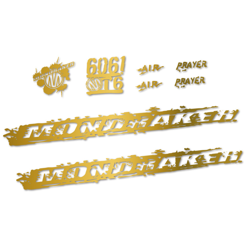Stickers for Mondraker Prayer 2010-2014, Frame vinyl decals - Gold