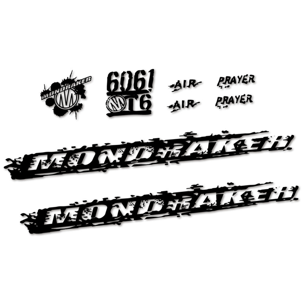 Stickers for Mondraker Prayer 2010-2014, Frame vinyl decals - Black
