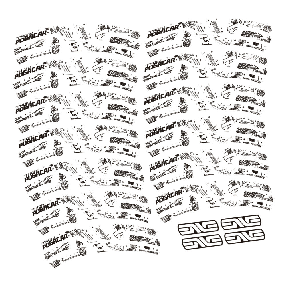Decal for Enve SES 4.5 Pogacar TDF 2022-2025, Road Wheel, bike sticker vinyl