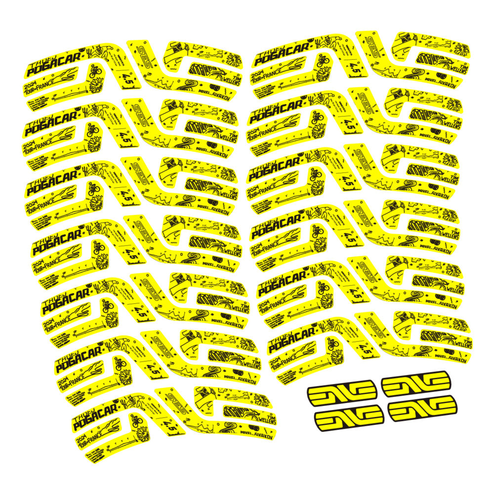 Decal for Enve SES 4.5 Pogacar TDF 2022-2025, Road Wheel, bike sticker vinyl