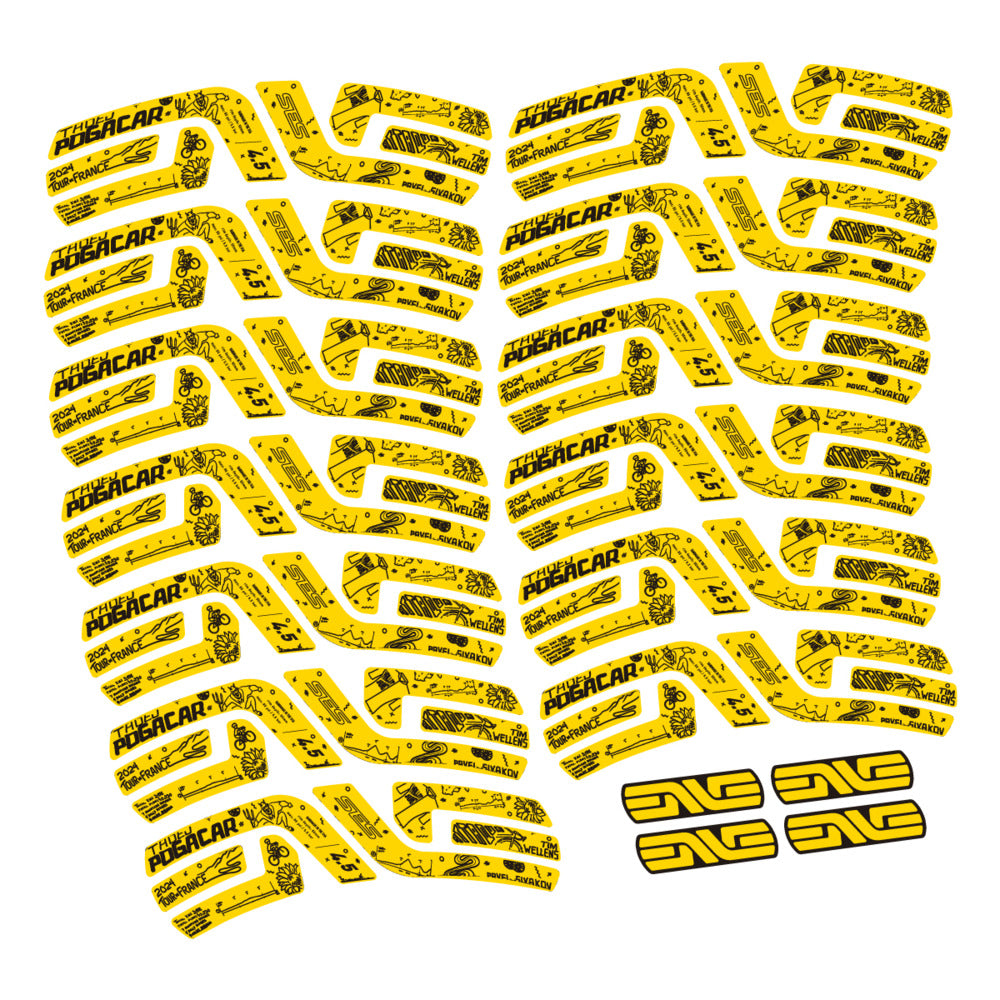 Decal for Enve SES 4.5 Pogacar TDF 2022-2025, Road Wheel, bike sticker vinyl