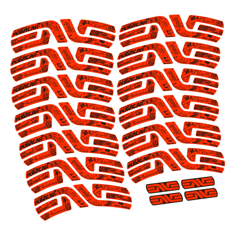 Decal for Enve SES 4.5 Pogacar TDF 2022-2025, Road Wheel, bike sticker vinyl