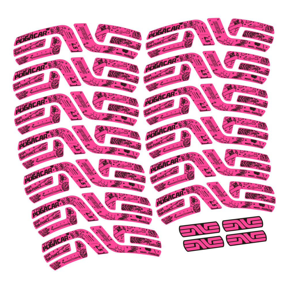 Decal for Enve SES 4.5 Pogacar TDF 2022-2025, Road Wheel, bike sticker vinyl