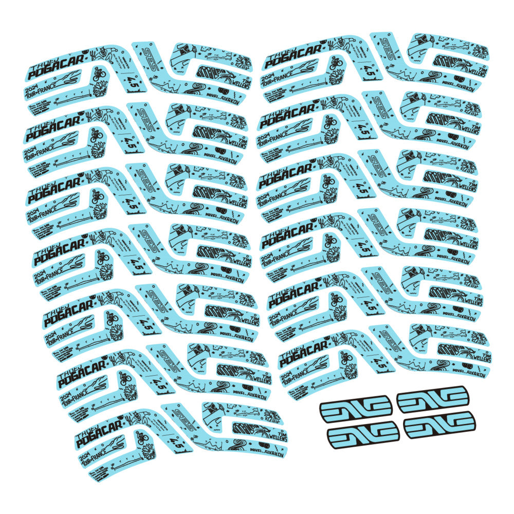 Decal for Enve SES 4.5 Pogacar TDF 2022-2025, Road Wheel, bike sticker vinyl