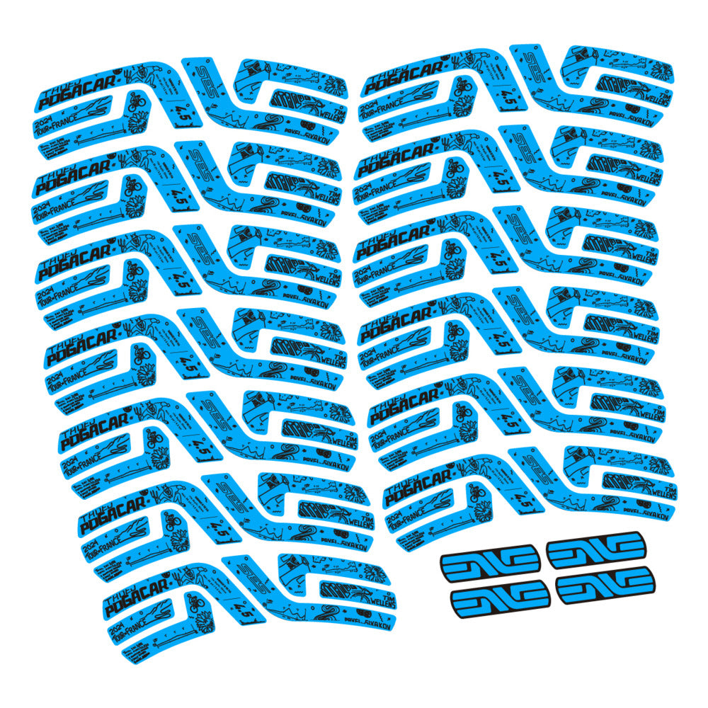 Decal for Enve SES 4.5 Pogacar TDF 2022-2025, Road Wheel, bike sticker vinyl