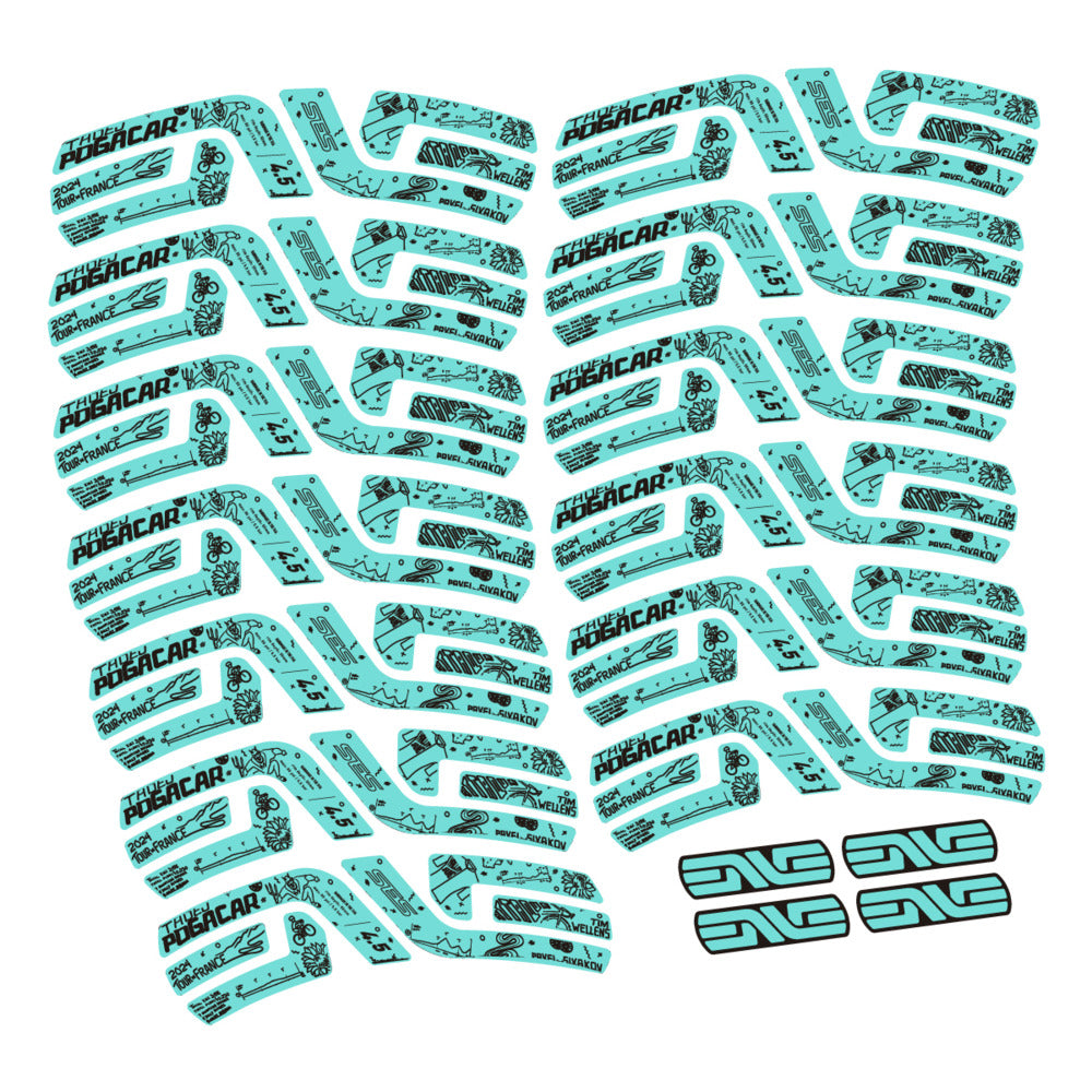 Decal for Enve SES 4.5 Pogacar TDF 2022-2025, Road Wheel, bike sticker vinyl