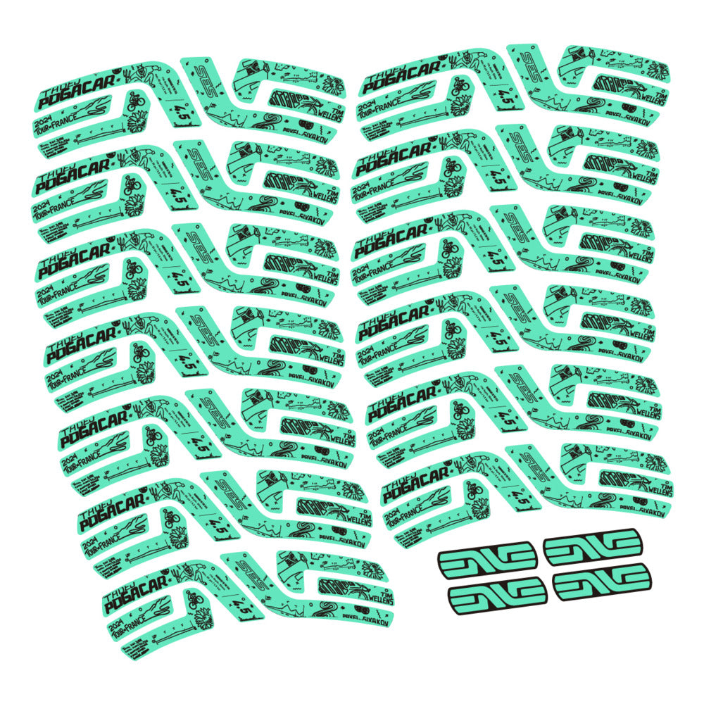 Decal for Enve SES 4.5 Pogacar TDF 2022-2025, Road Wheel, bike sticker vinyl