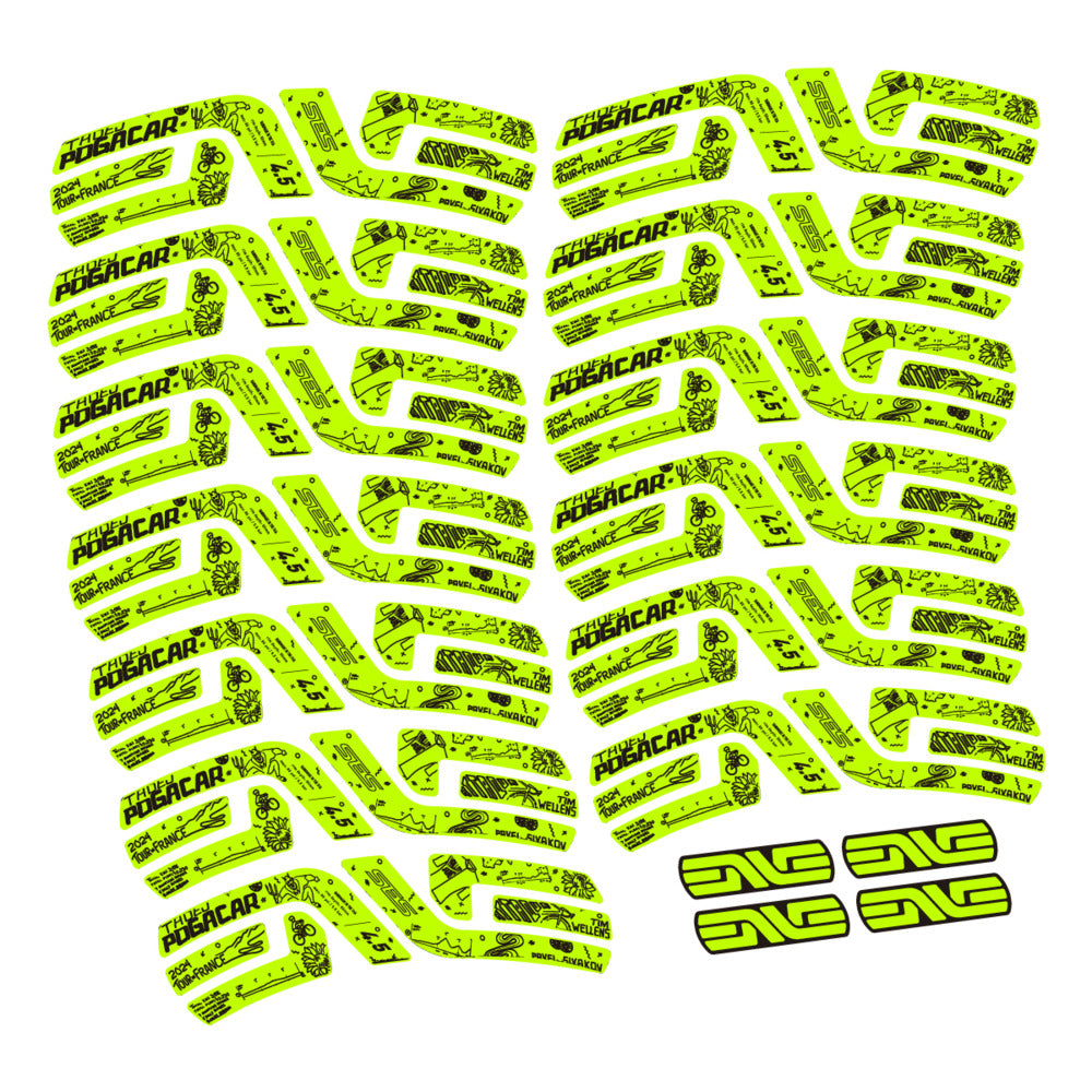 Decal for Enve SES 4.5 Pogacar TDF 2022-2025, Road Wheel, bike sticker vinyl