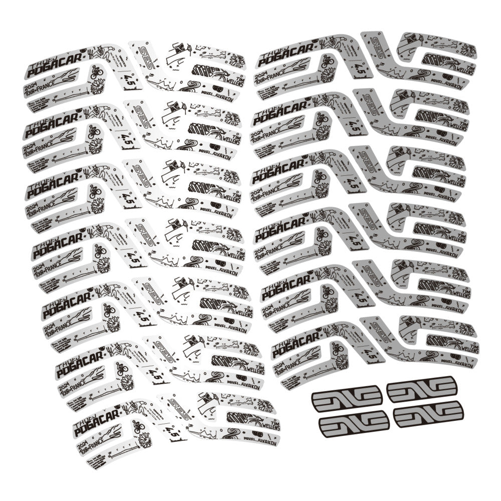 Decal for Enve SES 4.5 Pogacar TDF 2022-2025, Road Wheel, bike sticker vinyl
