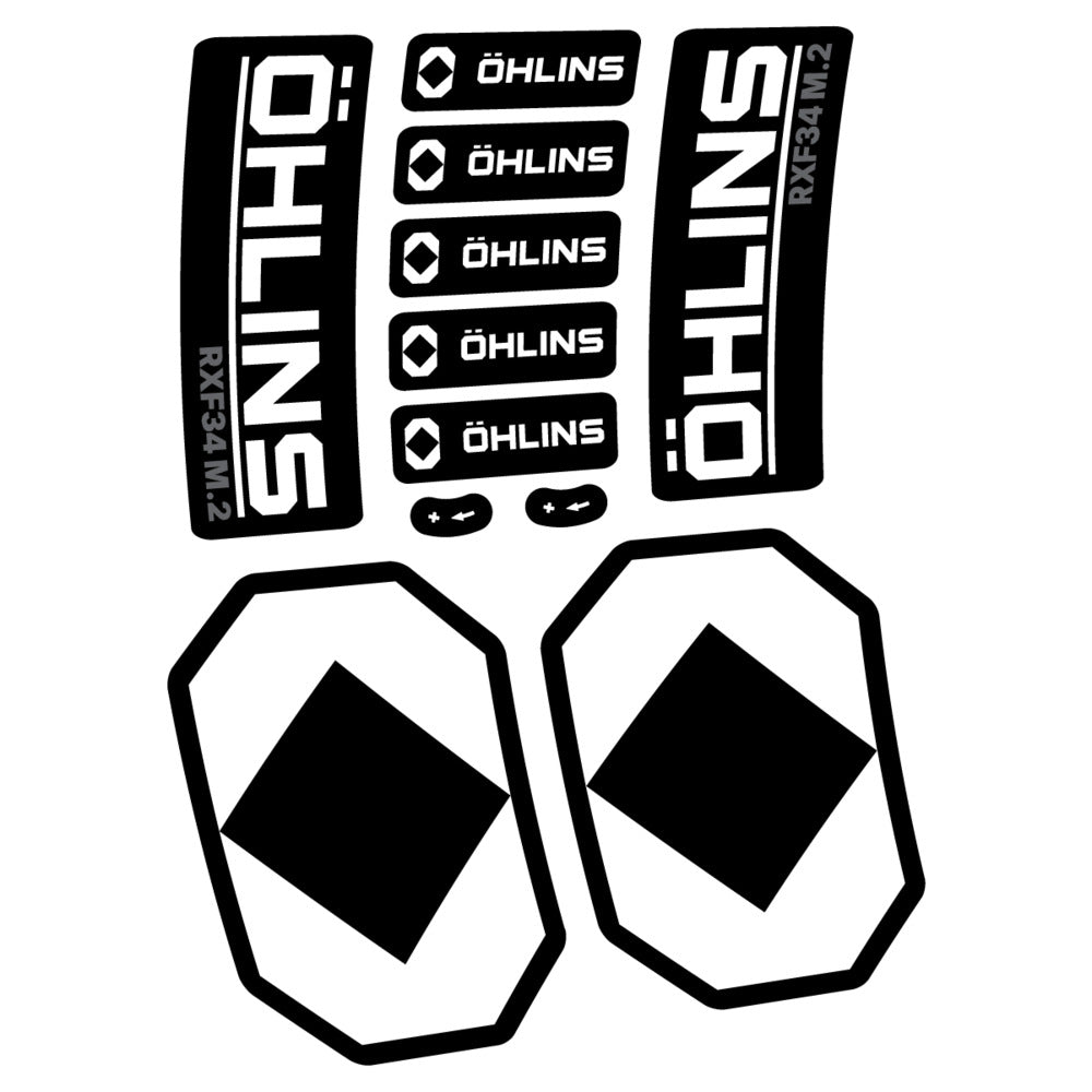 Decal Öhlins RXF 34 M.2 2027, Fork 29" 34mm, bike sticker vinyl