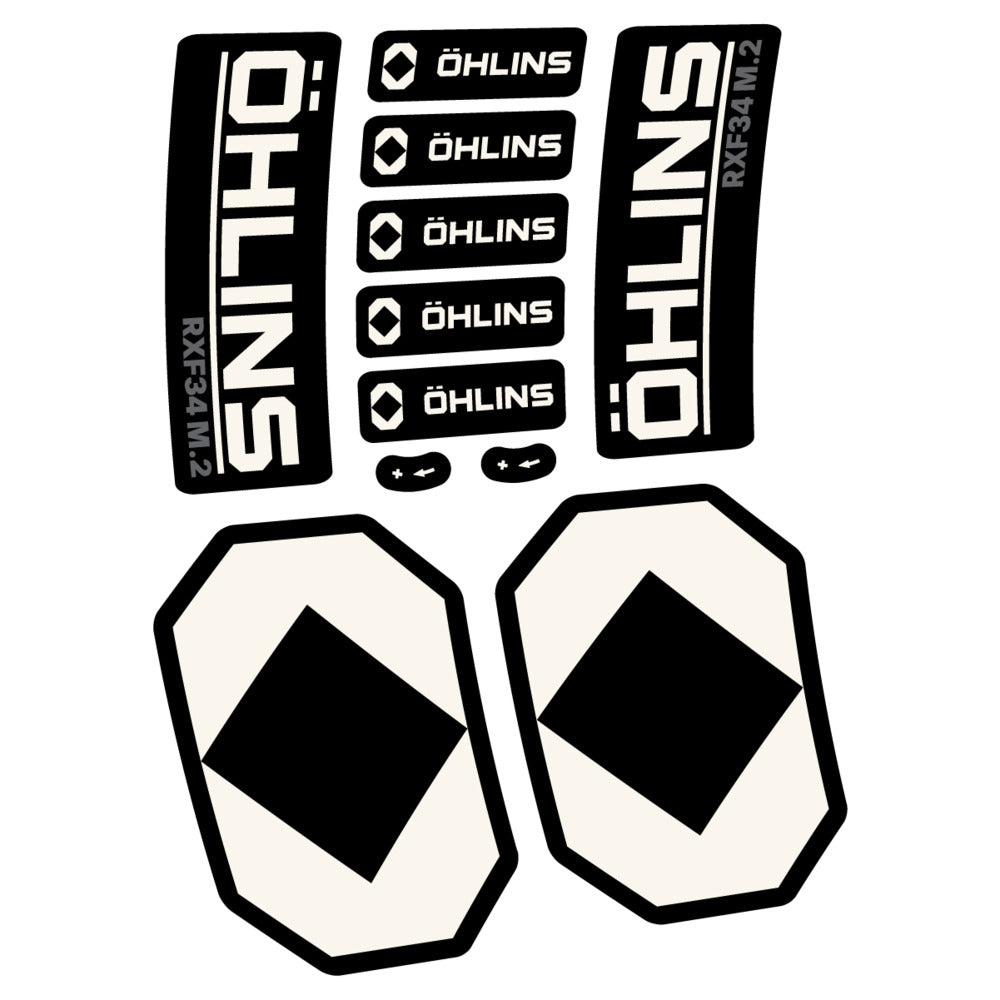 Decal Öhlins RXF 34 M.2 2027, Fork 29" 34mm, bike sticker vinyl