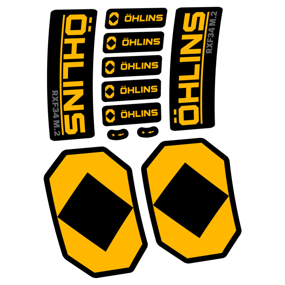 Decal Öhlins RXF 34 M.2 2027, Fork 29" 34mm, bike sticker vinyl