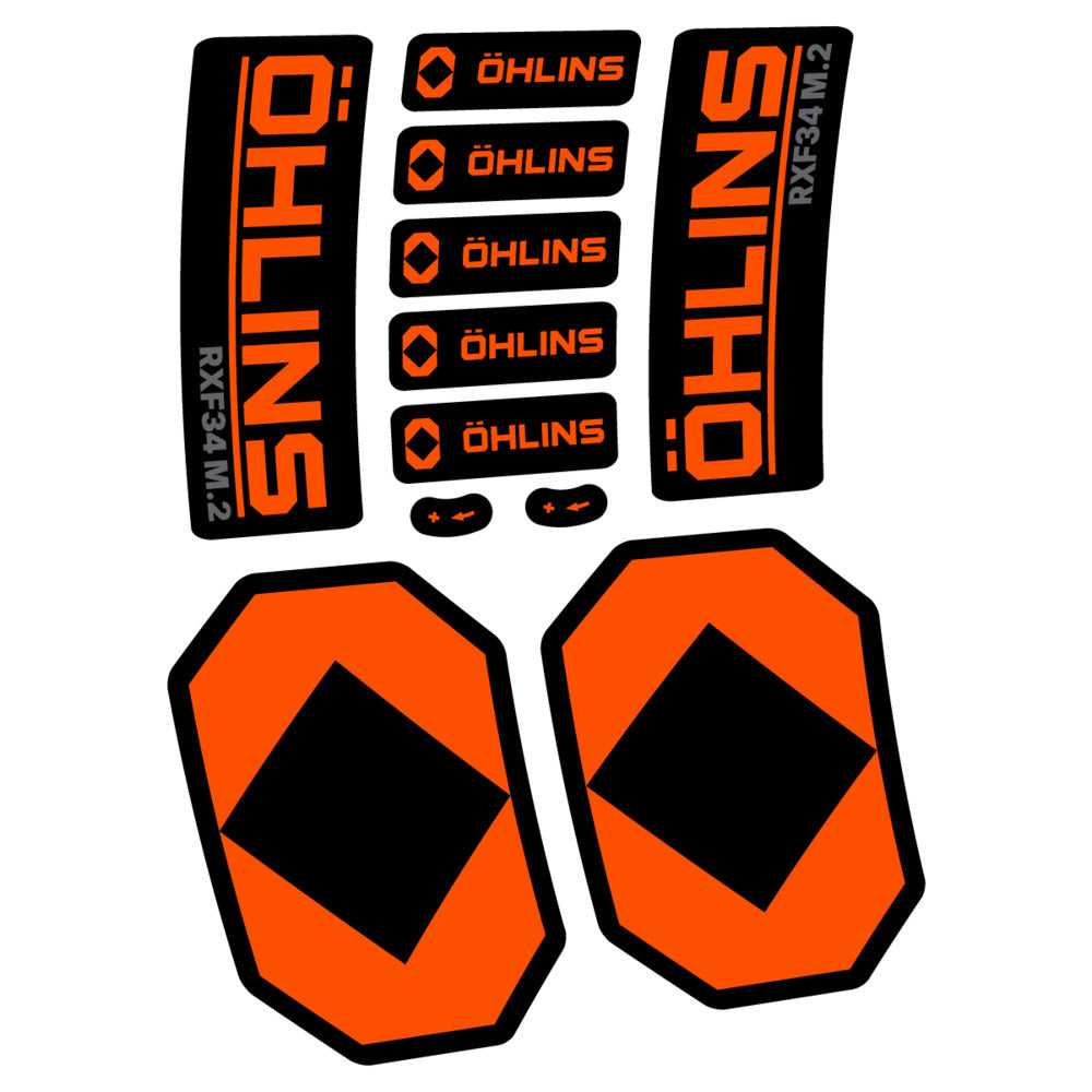 Decal Öhlins RXF 34 M.2 2027, Fork 29" 34mm, bike sticker vinyl