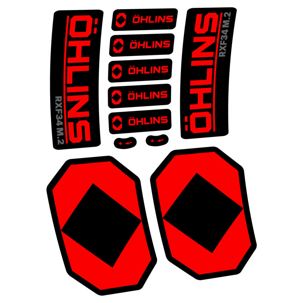 Decal Öhlins RXF 34 M.2 2027, Fork 29" 34mm, bike sticker vinyl