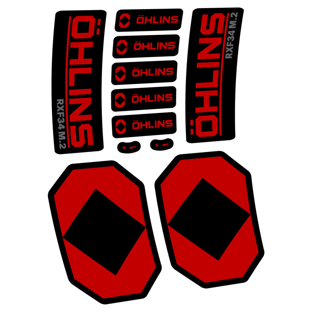 Decal Öhlins RXF 34 M.2 2027, Fork 29" 34mm, bike sticker vinyl