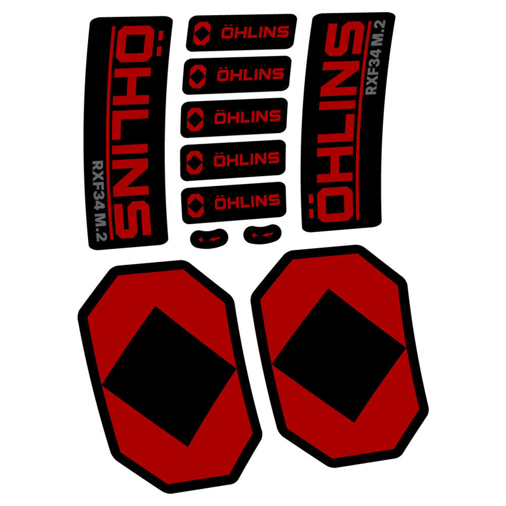 Decal Öhlins RXF 34 M.2 2027, Fork 29" 34mm, bike sticker vinyl