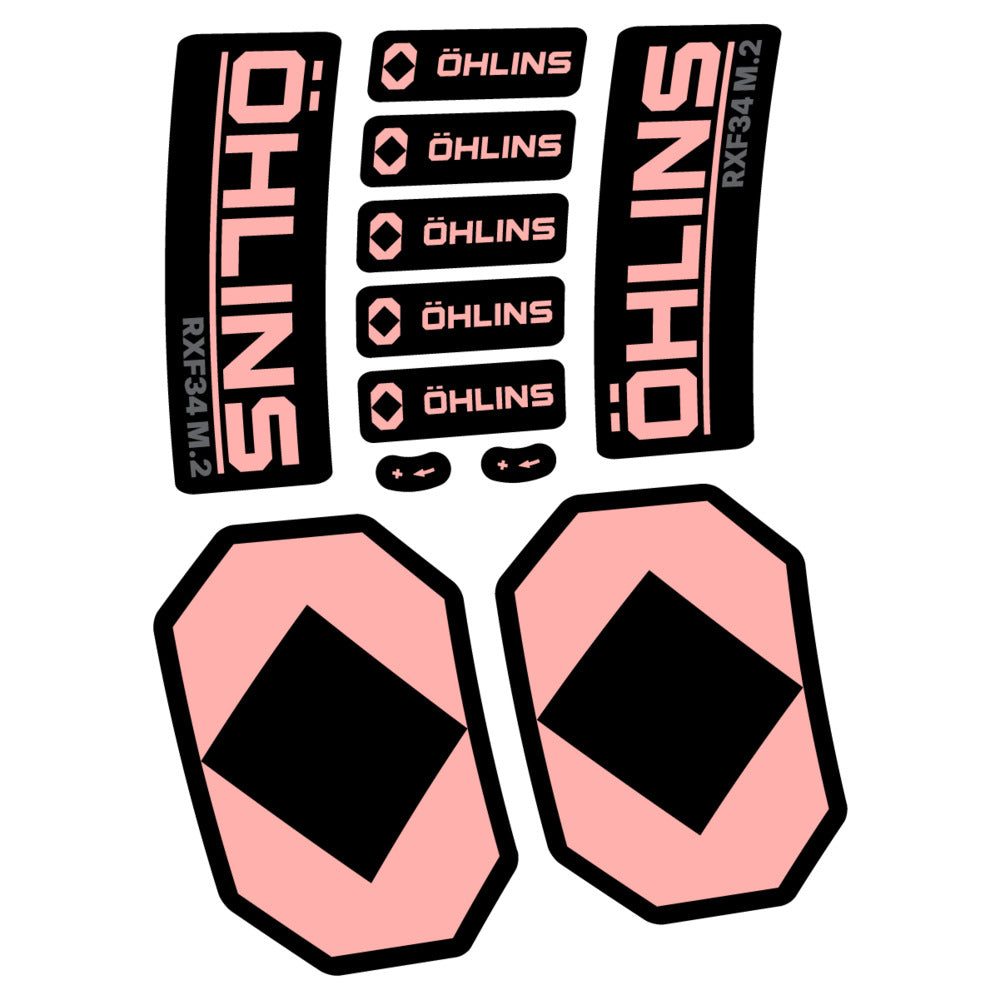 Decal Öhlins RXF 34 M.2 2027, Fork 29" 34mm, bike sticker vinyl