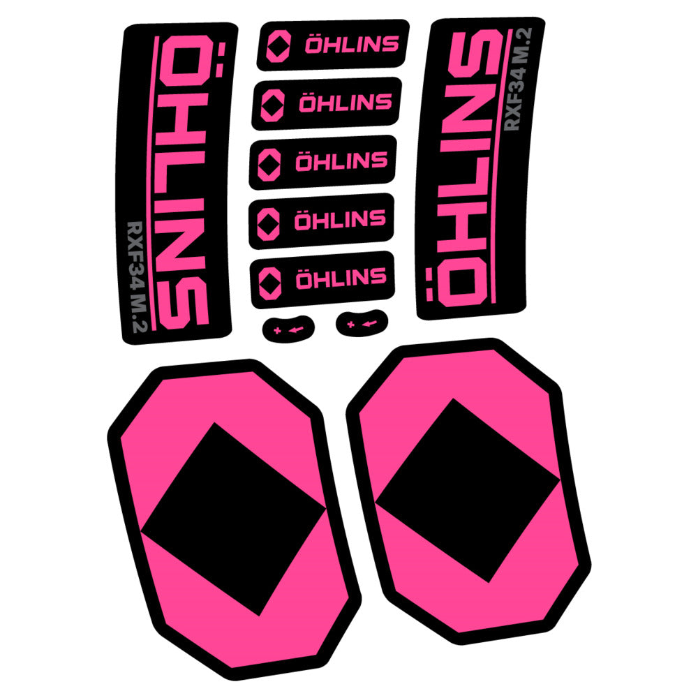 Decal Öhlins RXF 34 M.2 2027, Fork 29" 34mm, bike sticker vinyl