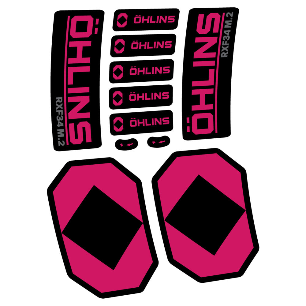Decal Öhlins RXF 34 M.2 2027, Fork 29" 34mm, bike sticker vinyl