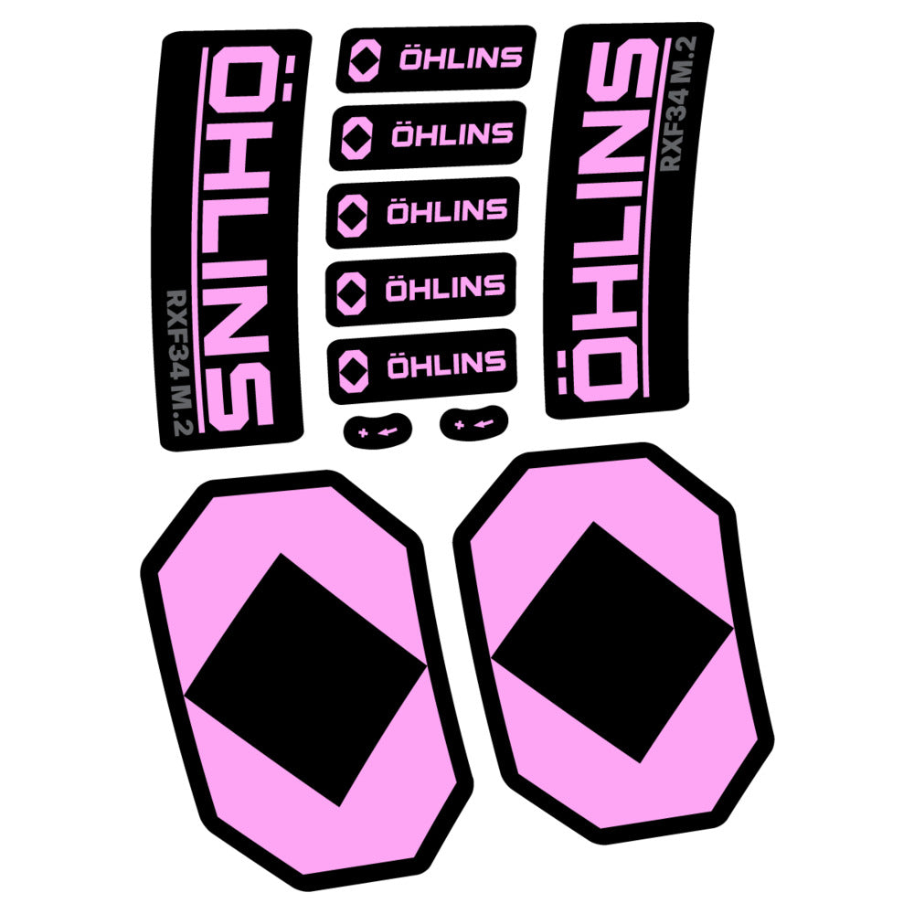 Decal Öhlins RXF 34 M.2 2027, Fork 29" 34mm, bike sticker vinyl