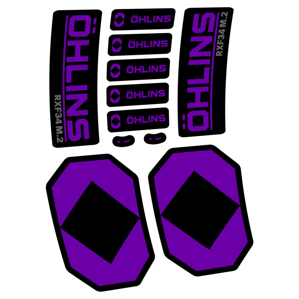 Decal Öhlins RXF 34 M.2 2027, Fork 29" 34mm, bike sticker vinyl