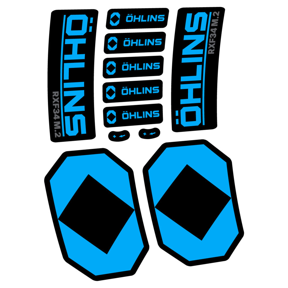 Decal Öhlins RXF 34 M.2 2027, Fork 29" 34mm, bike sticker vinyl