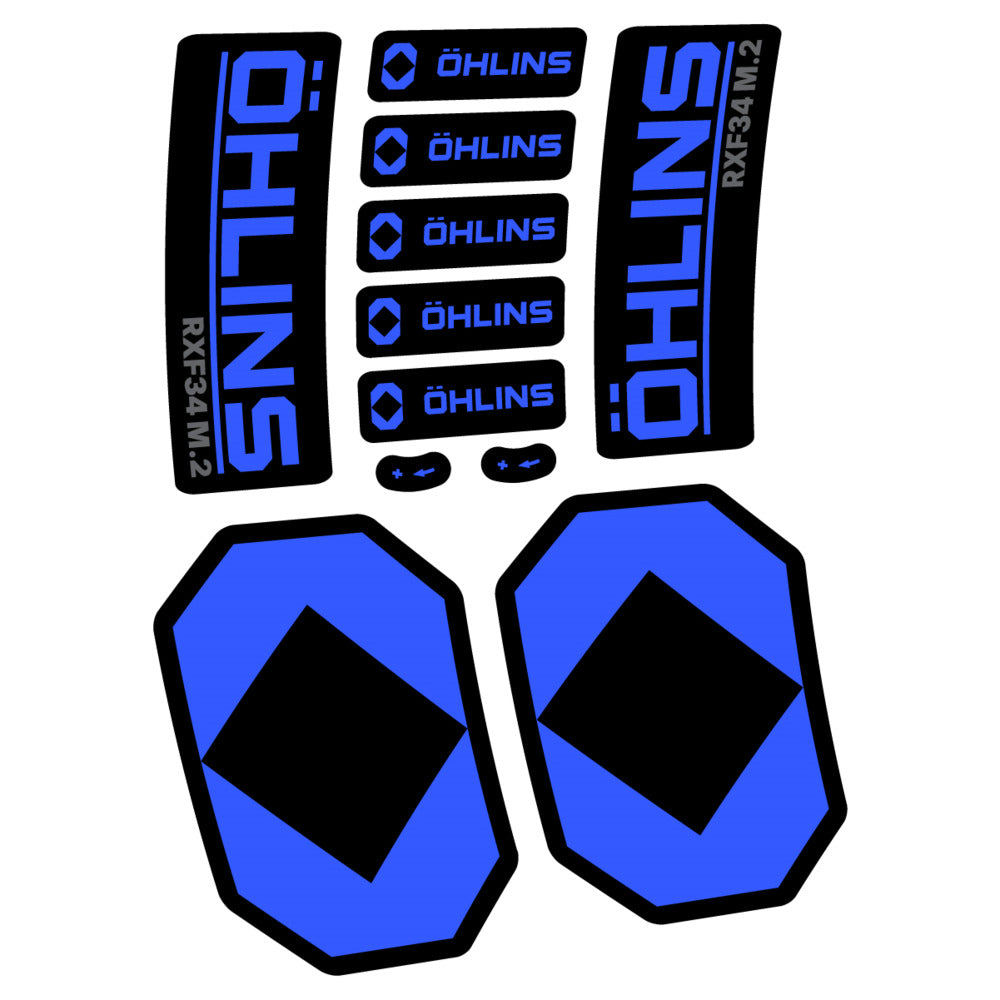 Decal Öhlins RXF 34 M.2 2027, Fork 29" 34mm, bike sticker vinyl