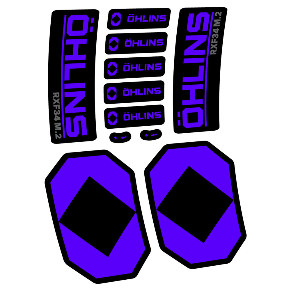Decal Öhlins RXF 34 M.2 2027, Fork 29" 34mm, bike sticker vinyl