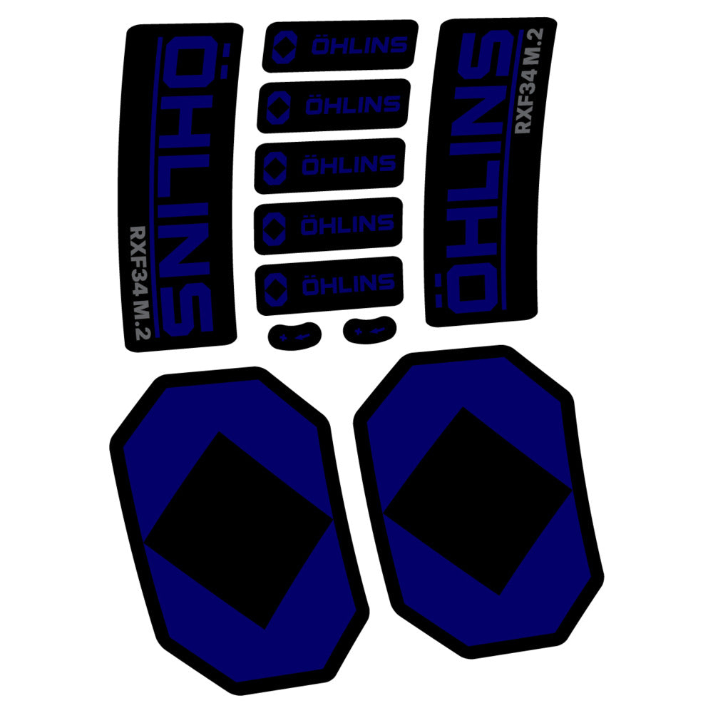 Decal Öhlins RXF 34 M.2 2027, Fork 29" 34mm, bike sticker vinyl