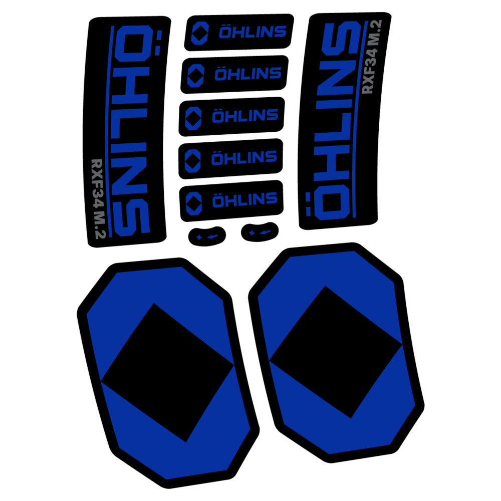Decal Öhlins RXF 34 M.2 2027, Fork 29" 34mm, bike sticker vinyl