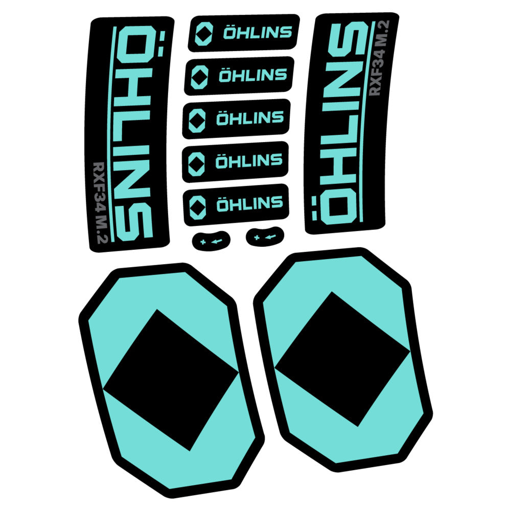 Decal Öhlins RXF 34 M.2 2027, Fork 29" 34mm, bike sticker vinyl