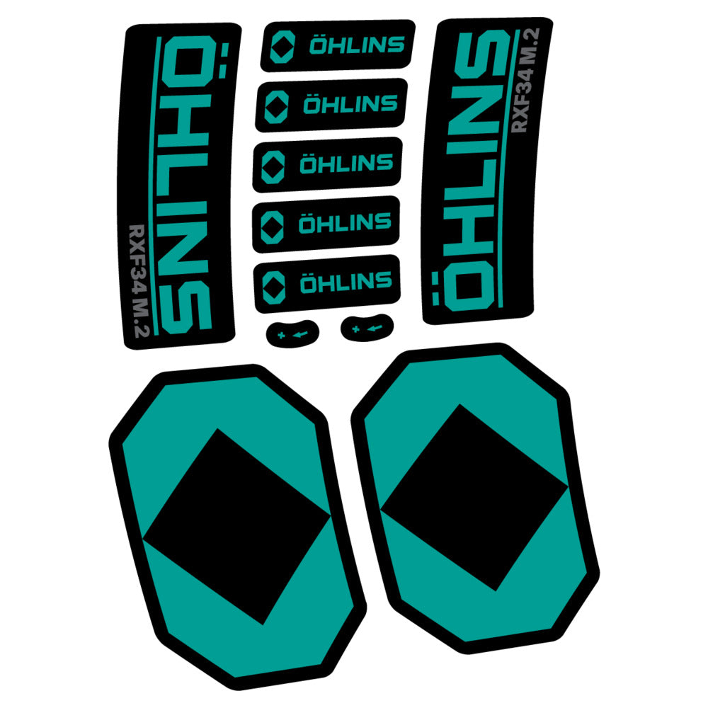 Decal Öhlins RXF 34 M.2 2027, Fork 29" 34mm, bike sticker vinyl