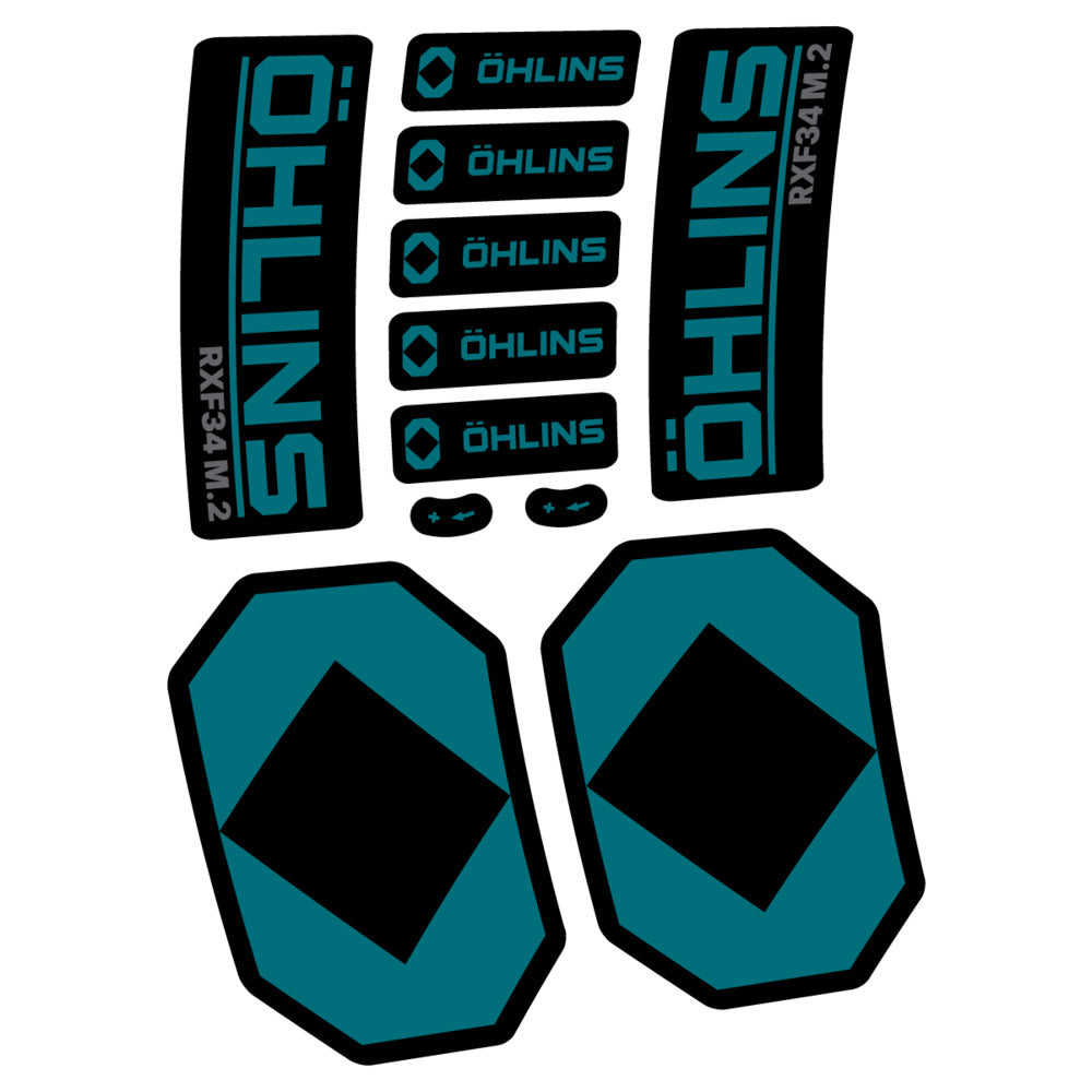 Decal Öhlins RXF 34 M.2 2027, Fork 29" 34mm, bike sticker vinyl