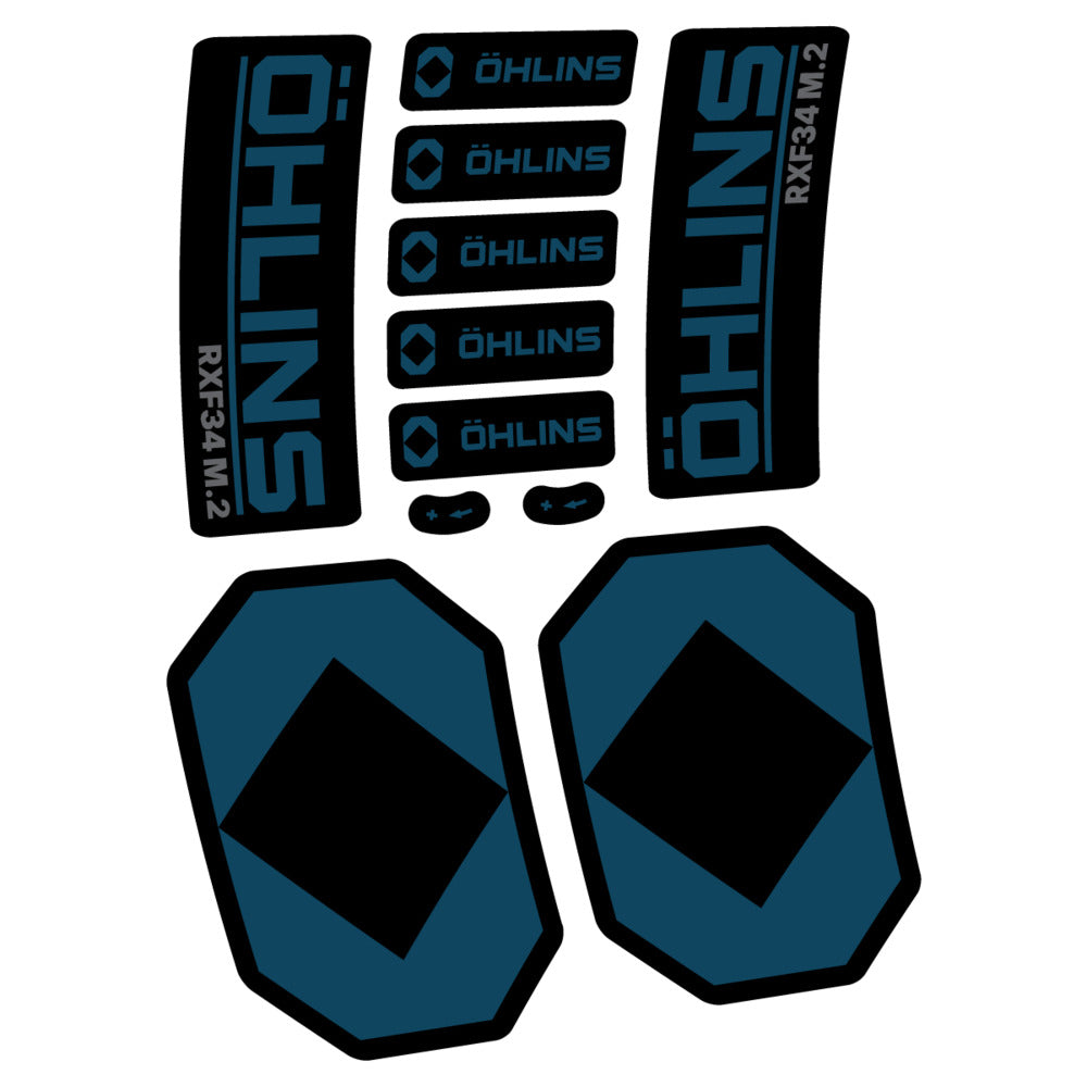 Decal Öhlins RXF 34 M.2 2027, Fork 29" 34mm, bike sticker vinyl