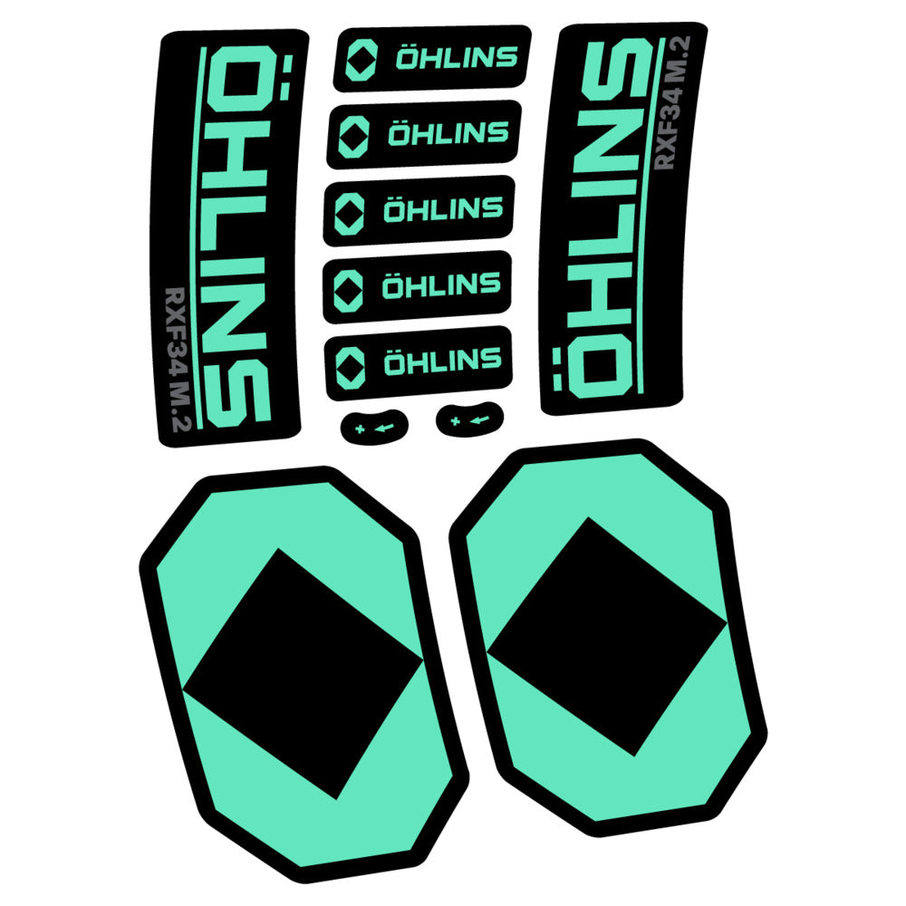 Decal Öhlins RXF 34 M.2 2027, Fork 29" 34mm, bike sticker vinyl