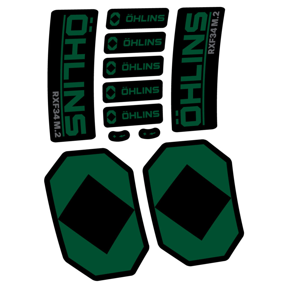Decal Öhlins RXF 34 M.2 2027, Fork 29" 34mm, bike sticker vinyl