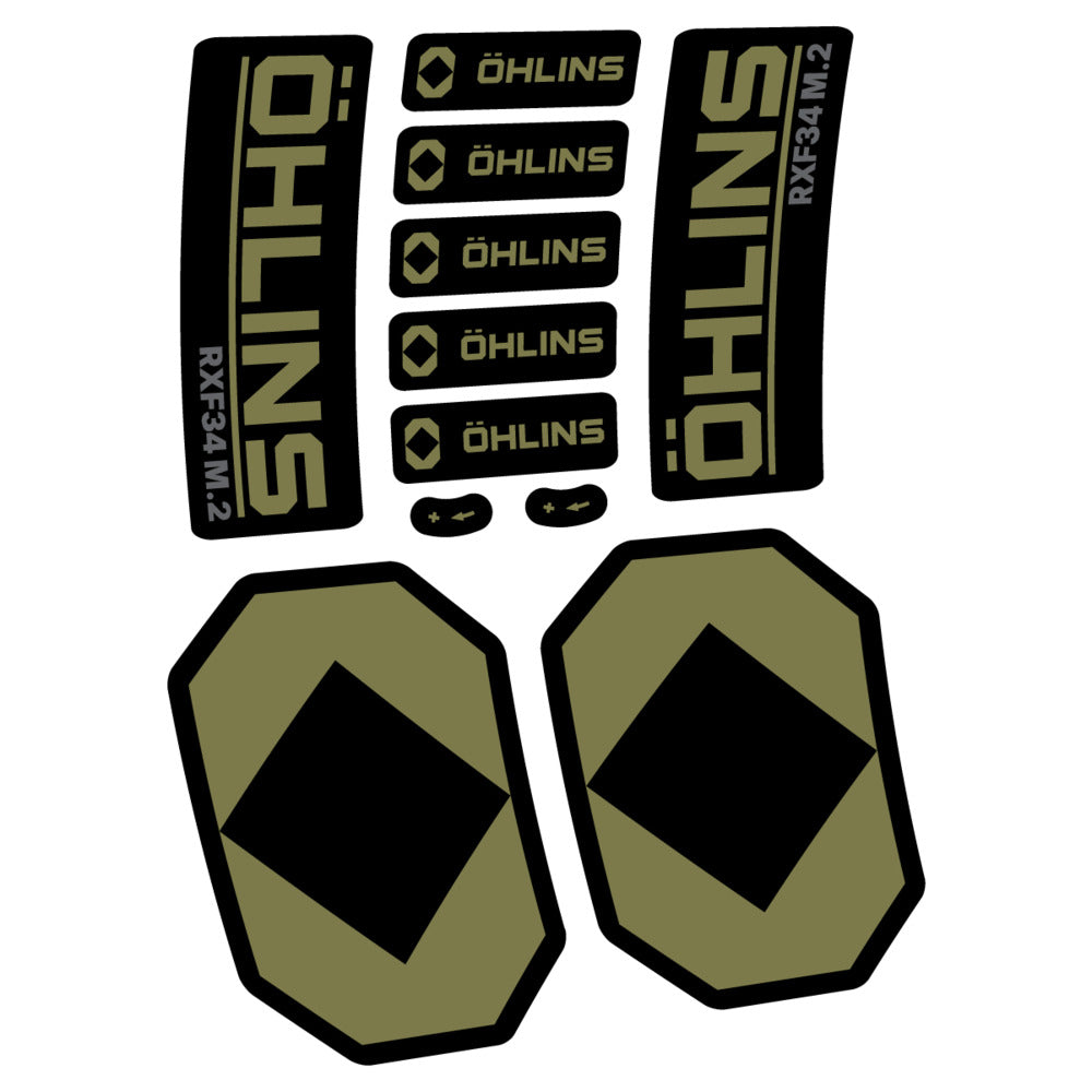 Decal Öhlins RXF 34 M.2 2027, Fork 29" 34mm, bike sticker vinyl