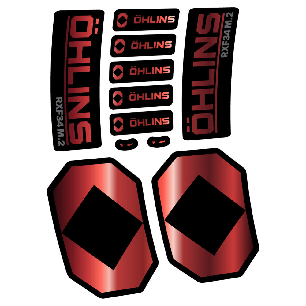 Decal Öhlins RXF 34 M.2 2027, Fork 29" 34mm, bike sticker vinyl
