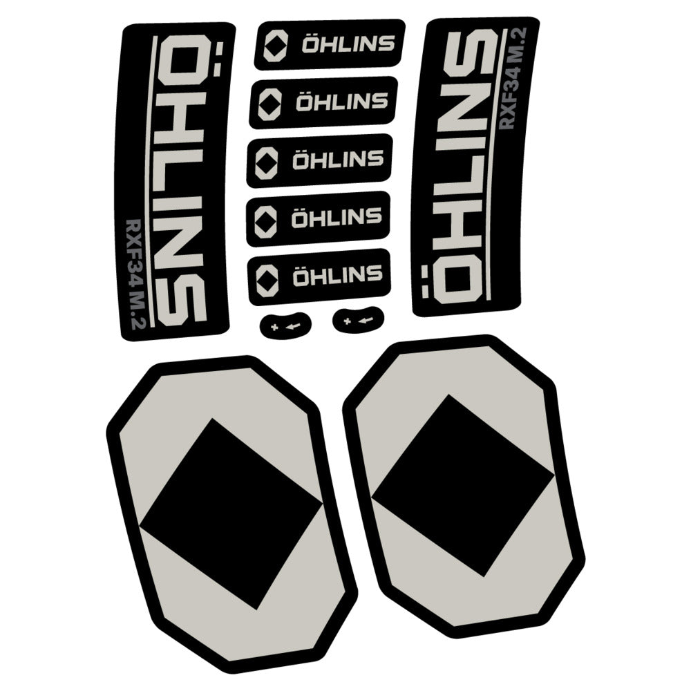 Decal Öhlins RXF 34 M.2 2027, Fork 29" 34mm, bike sticker vinyl