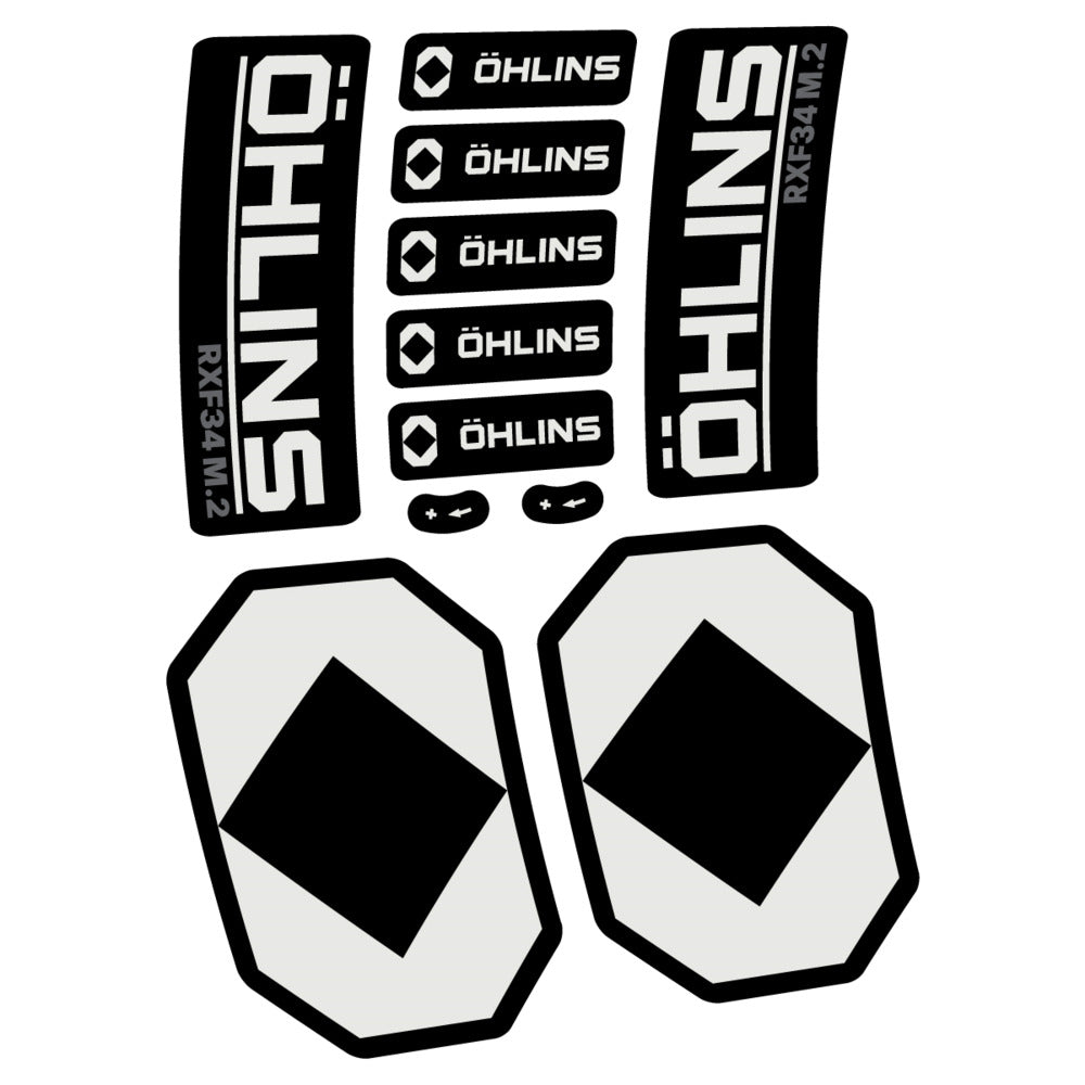 Decal Öhlins RXF 34 M.2 2027, Fork 29" 34mm, bike sticker vinyl