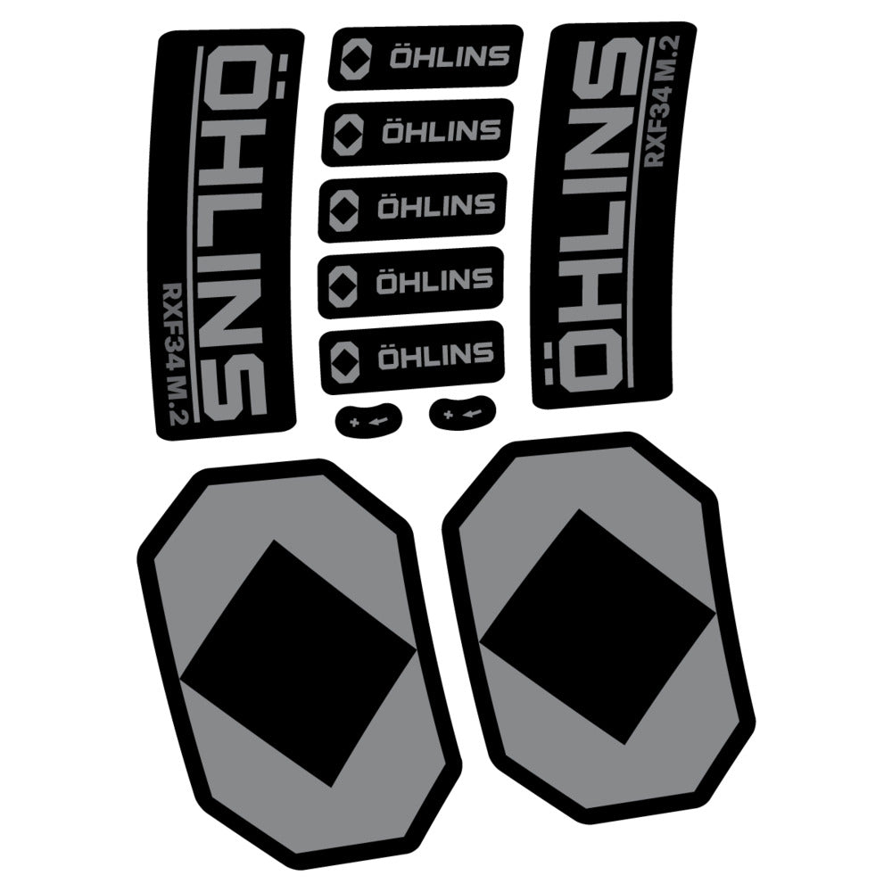 Decal Öhlins RXF 34 M.2 2027, Fork 29" 34mm, bike sticker vinyl