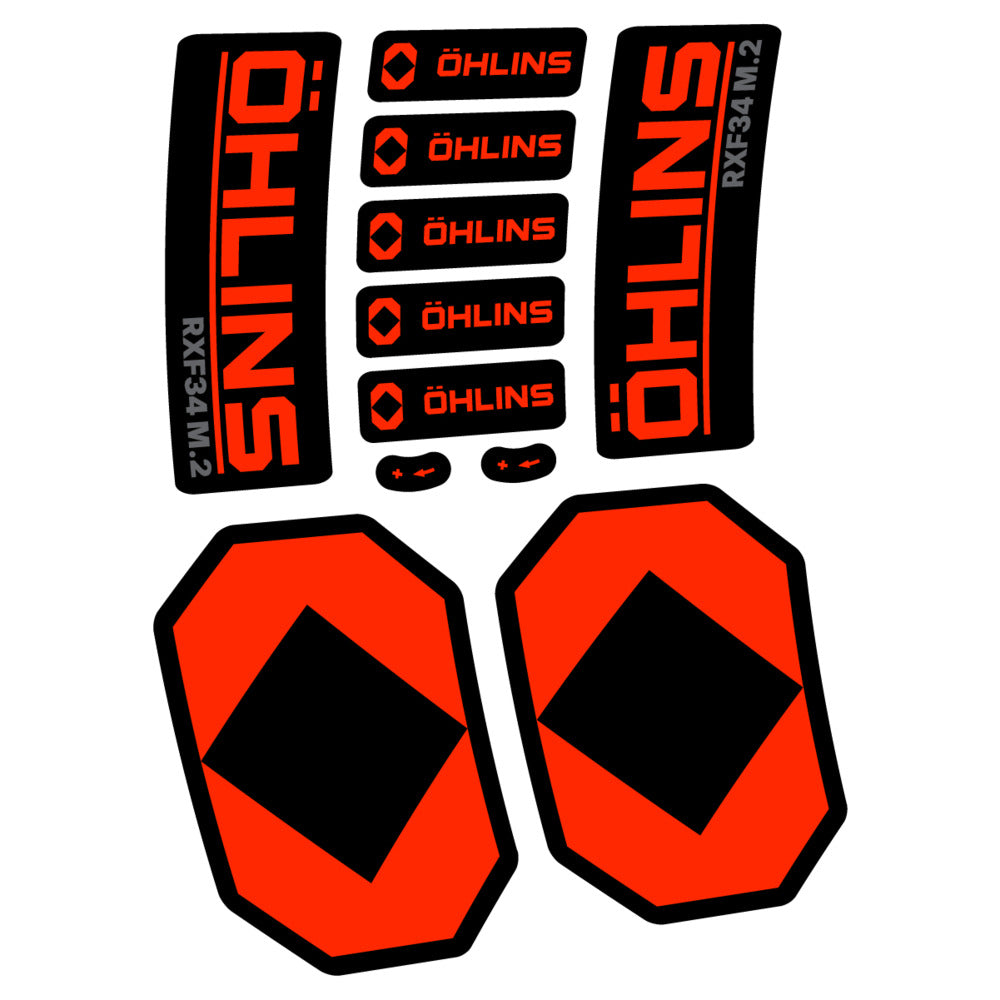 Decal Öhlins RXF 34 M.2 2027, Fork 29" 34mm, bike sticker vinyl