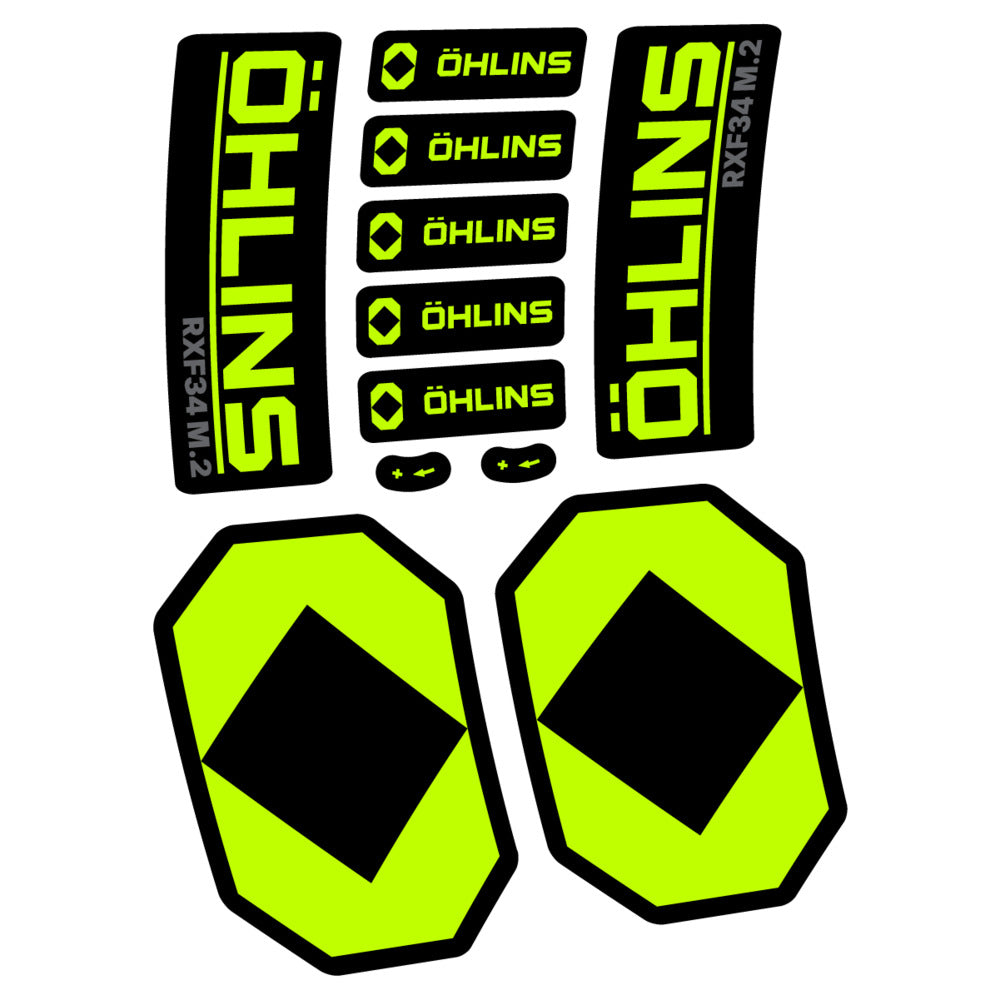 Decal Öhlins RXF 34 M.2 2027, Fork 29" 34mm, bike sticker vinyl